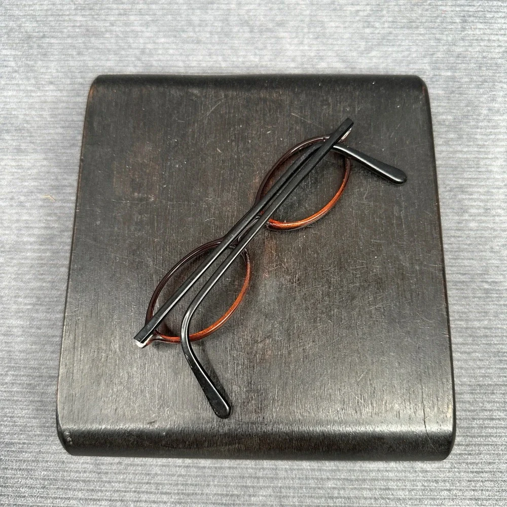 SEE 2510 Y2K Eyeglasses Oval Tortoise Brown Black Frames Made in Italy 42-20-135